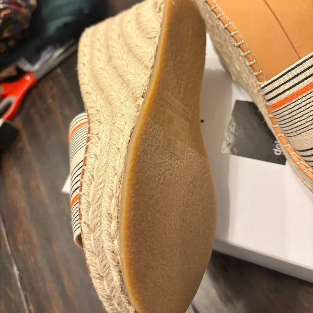 Dolce Vita Lada Espadrille Wedge Sandals Slip-on Elastic Stripe 🇺🇸 size 8